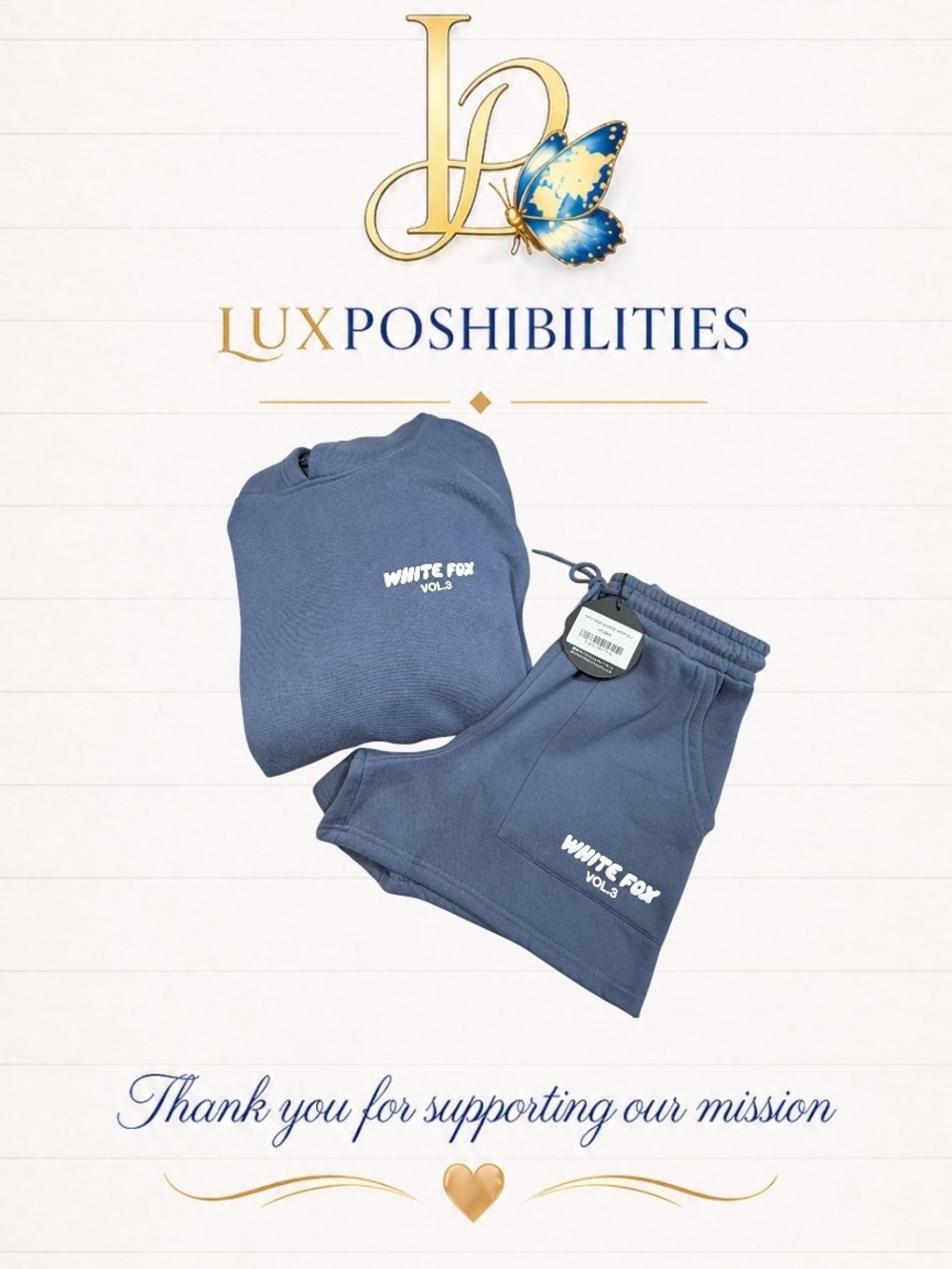 White Fox set NWT/NWOT Vol 3 set Small shorts
Sweatshirt